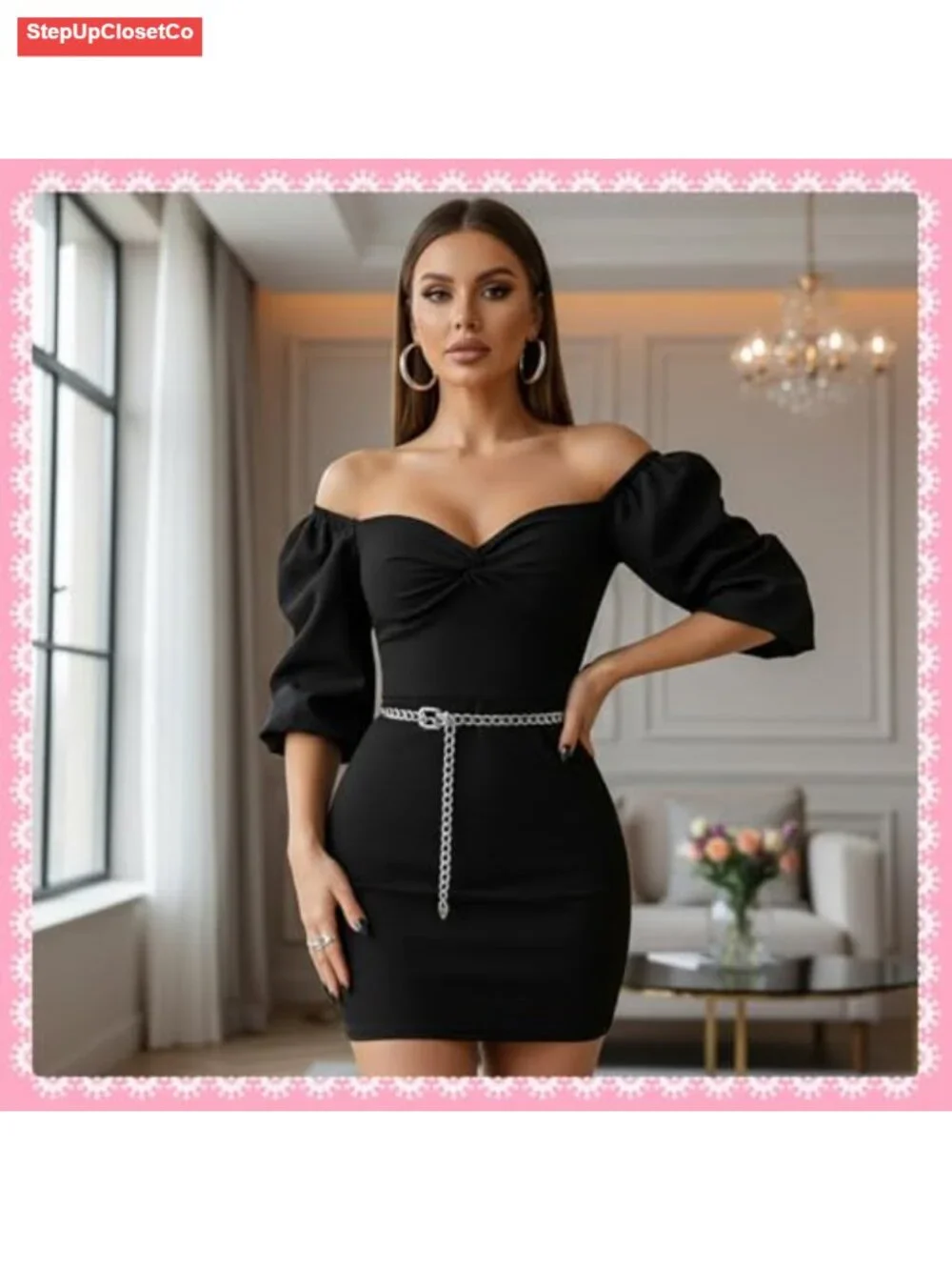 Silver Chain Belt Women Adjustable Waist Metal Link Belts for Dresses Jeans